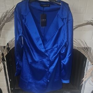 Lioness Royal Blue Satin Midi Dress